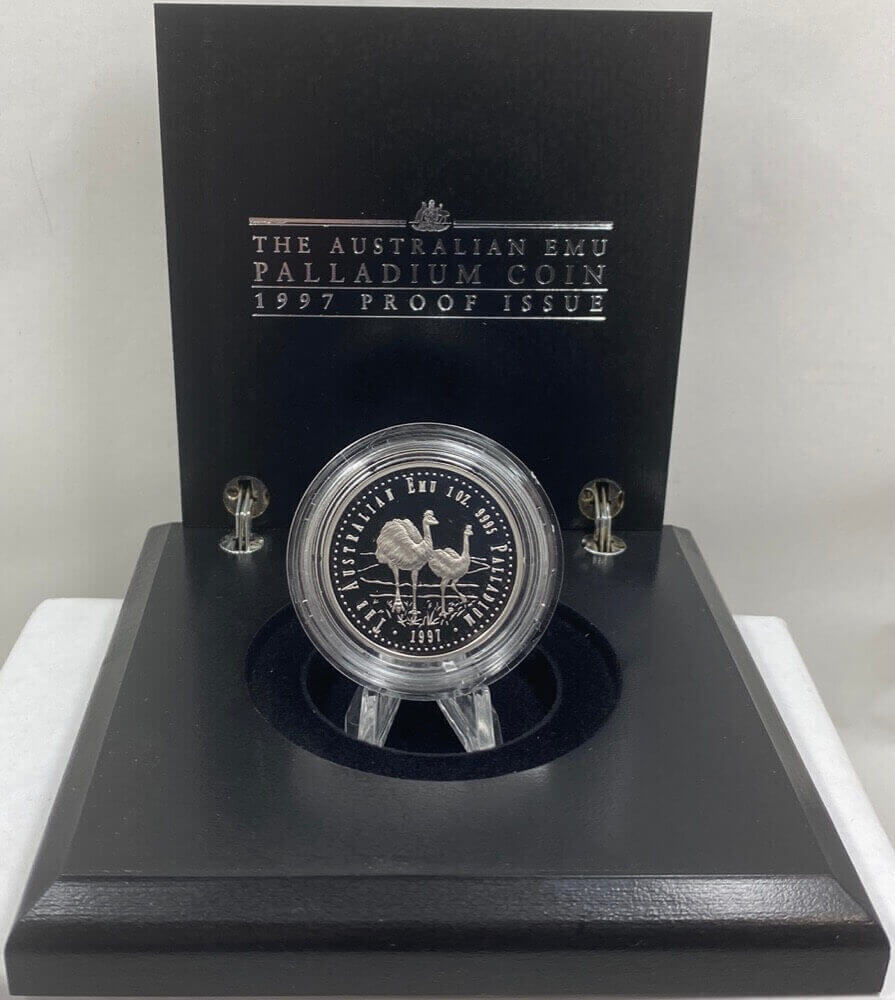 Australia 1oz Palladium 3 Coin Proof Set Emu 1995 to 1997 in Presentation Case product image