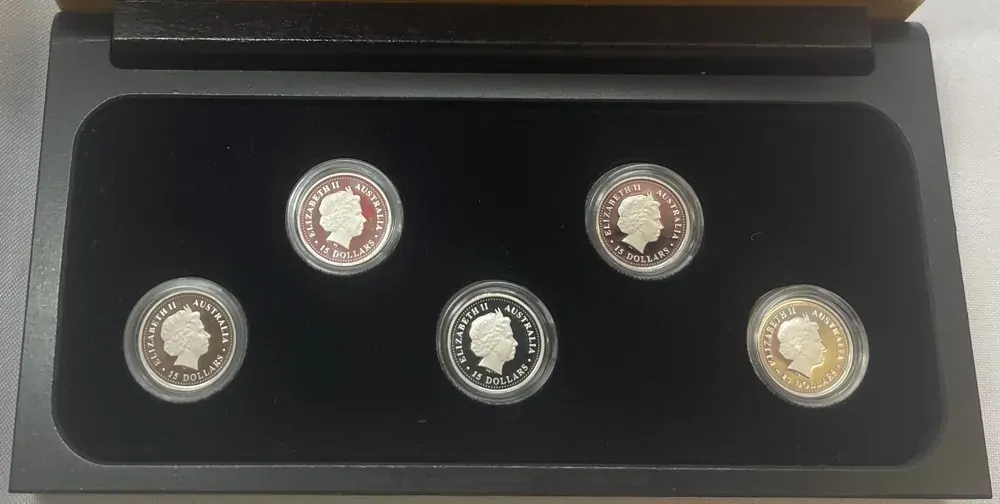 2006-2008 Platinum 1/10ozt Five Coin Sets Discover Australia product image