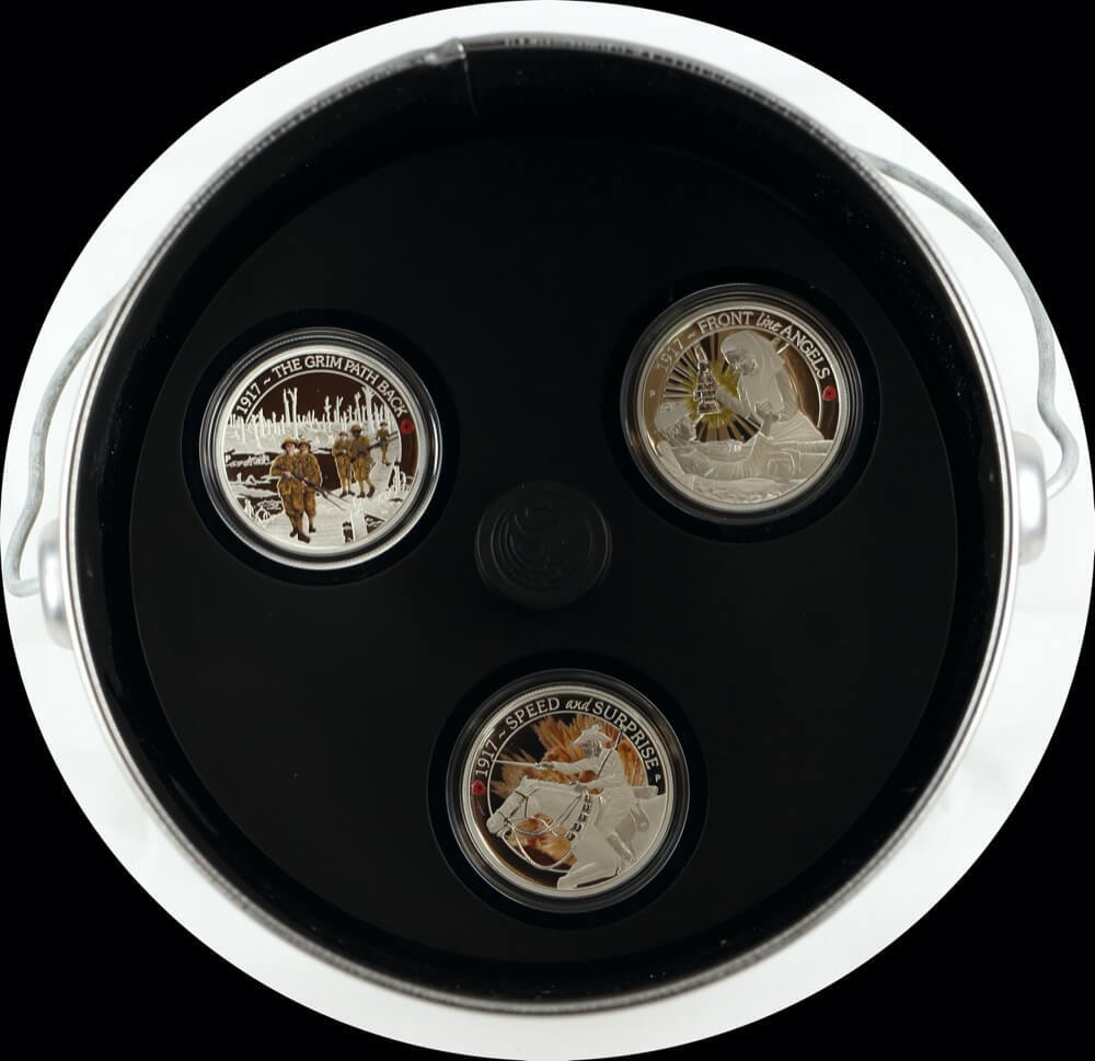 2014 - 2018 Silver Half Ounce Proof 15 Coin Set in Billy Tin ANZAC Spirit 100th Anniversary - 5 Year Collection product image