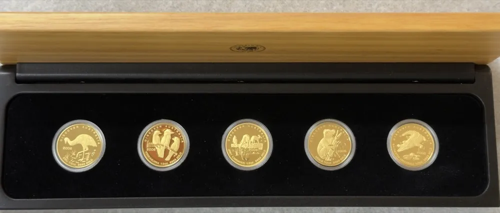 2006 2008 Gold 1/2ozt Five Coin Sets Discover Australia product image