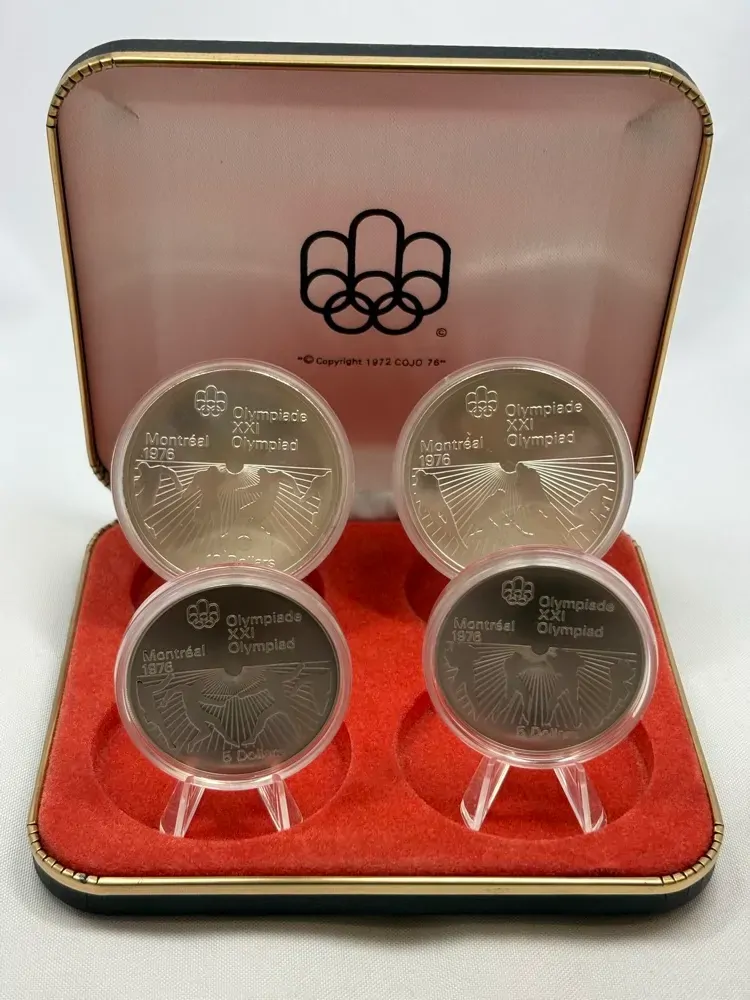 Canada 1973 - 1976 Set of 28 Silver Unc $5 and $10 Coins Montreal Olympics product image