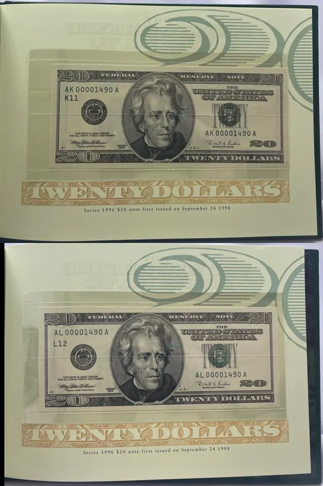 United States 1996 20 Dollar Premium Federal Reserve Set  product image