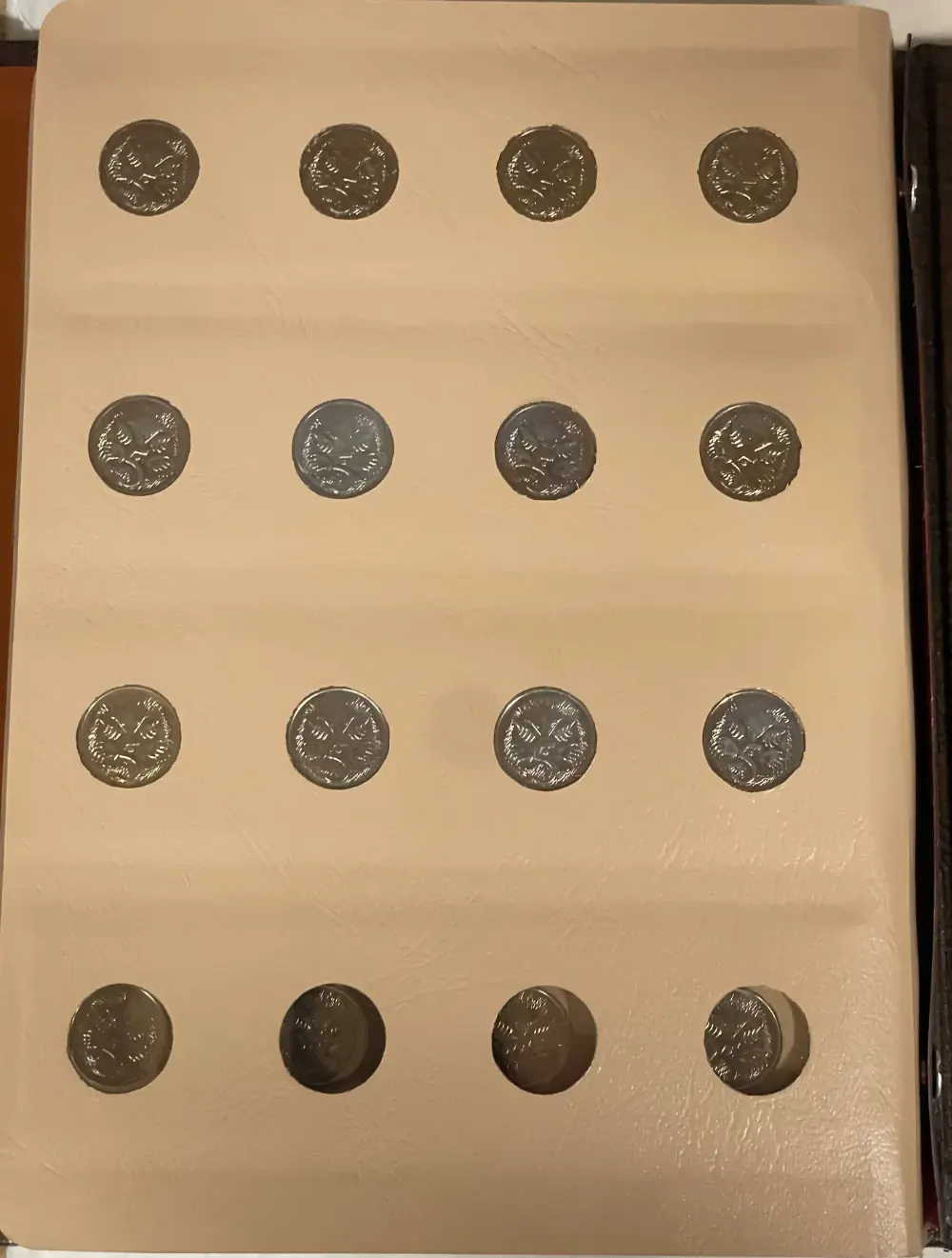 Complete Date Set of Australian 5 cent 1966 to 2009 Uncirculated in Dansco Supreme Album product image