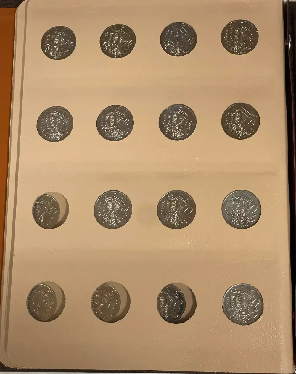 Complete Date Set of Australian 10 Cent 1966 to 2008 Uncirculated in Dansco Supreme Album product image