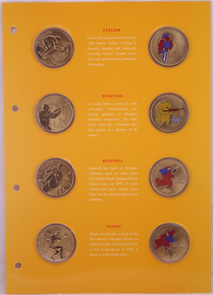 Australia Sydney 2000 Bronze Olympic 28 Coin And Mascot Medallion Set product image