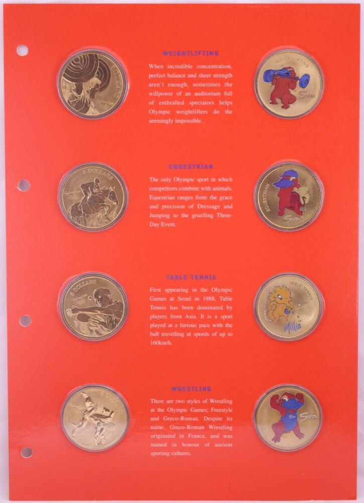 Australia Sydney 2000 Bronze Olympic 28 Coin And Mascot Medallion Set product image