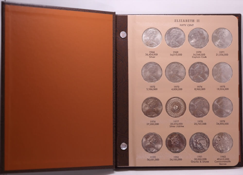 Complete Set of Australian Decimal Coins in Dansco Supreme Album 1966-1981 Unc product image