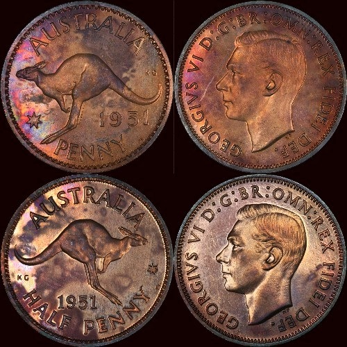 1951 PL Proof Coins struck by London Mint