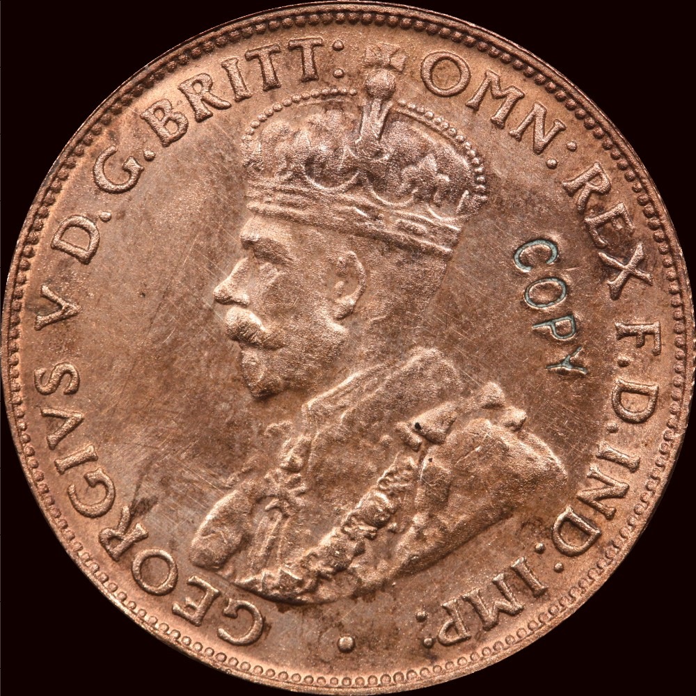 Counterfeit 1923 Half Penny 2