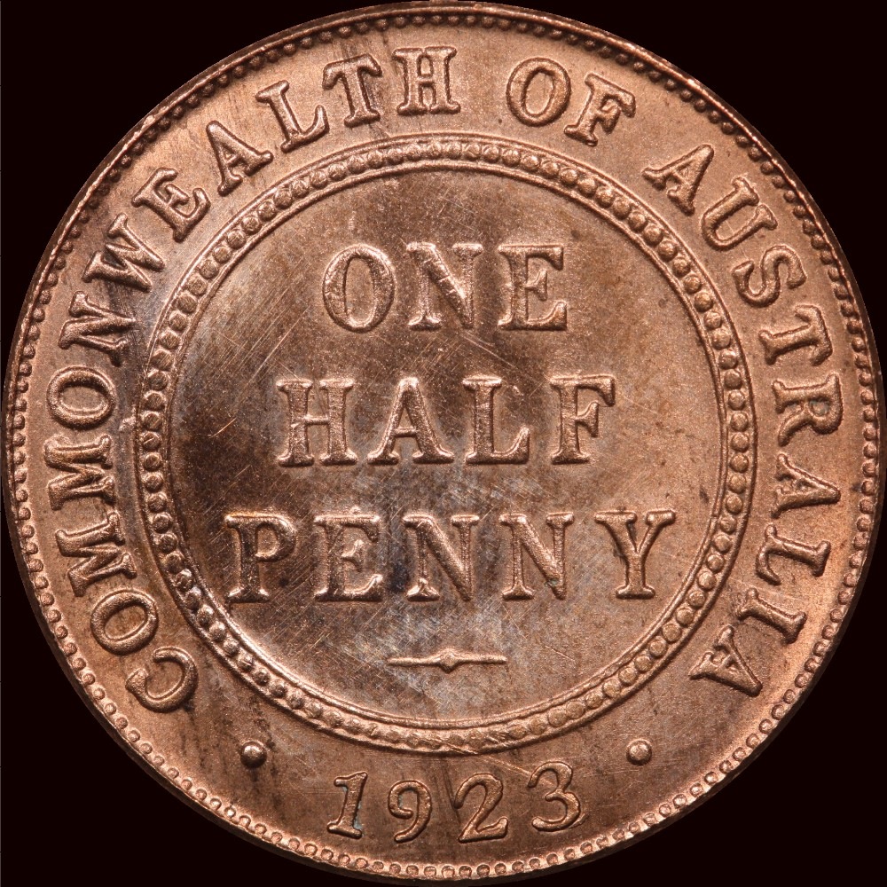 Counterfeit 1923 Half Penny 1