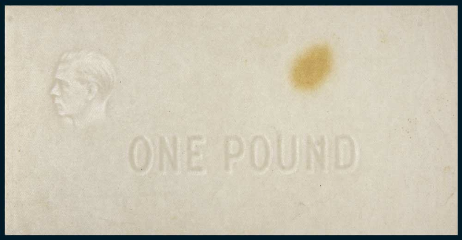 Unissued One Pound Note Form circa 1929