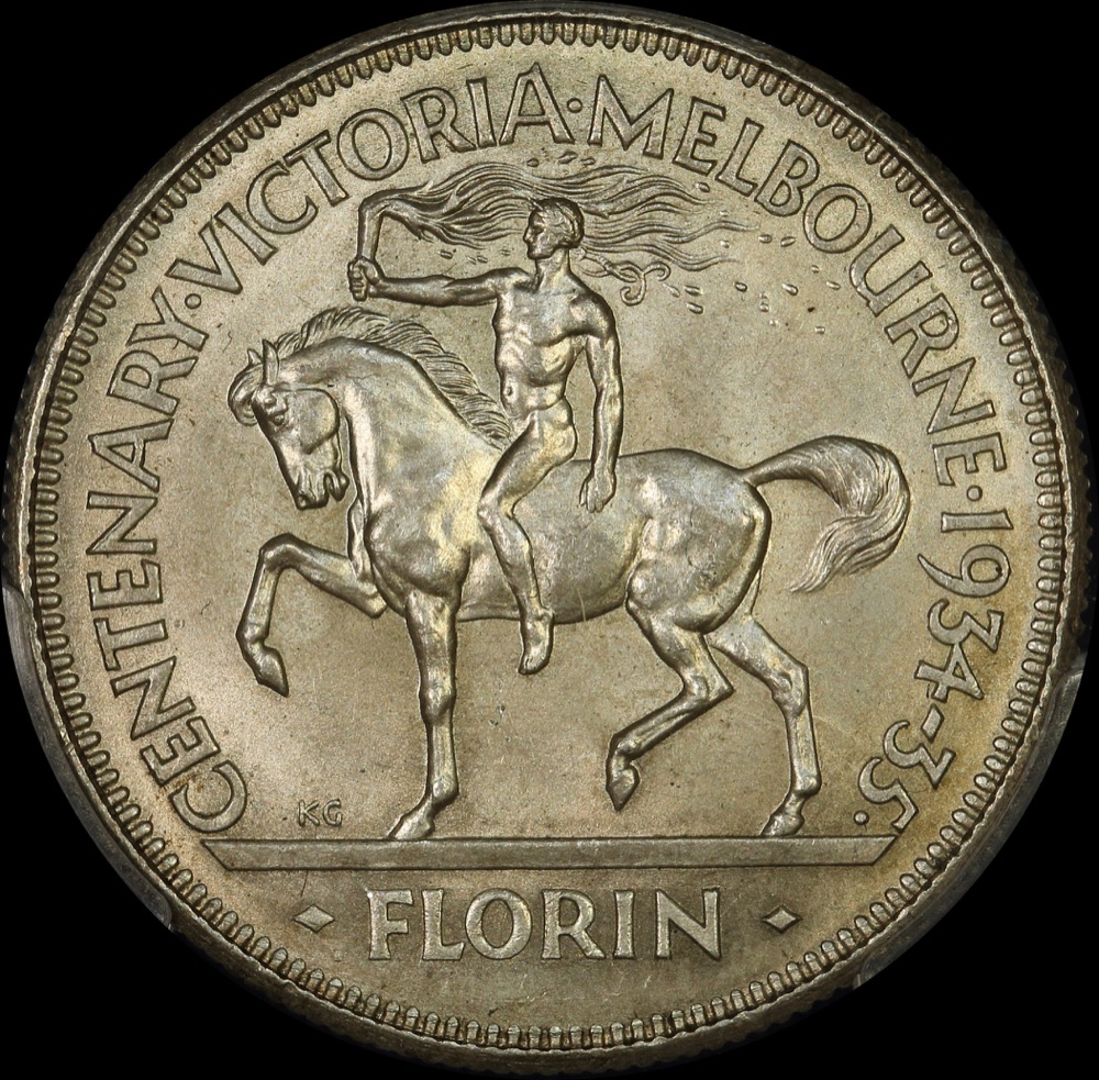 Australia Melbourne Centenary Florin 1934/5