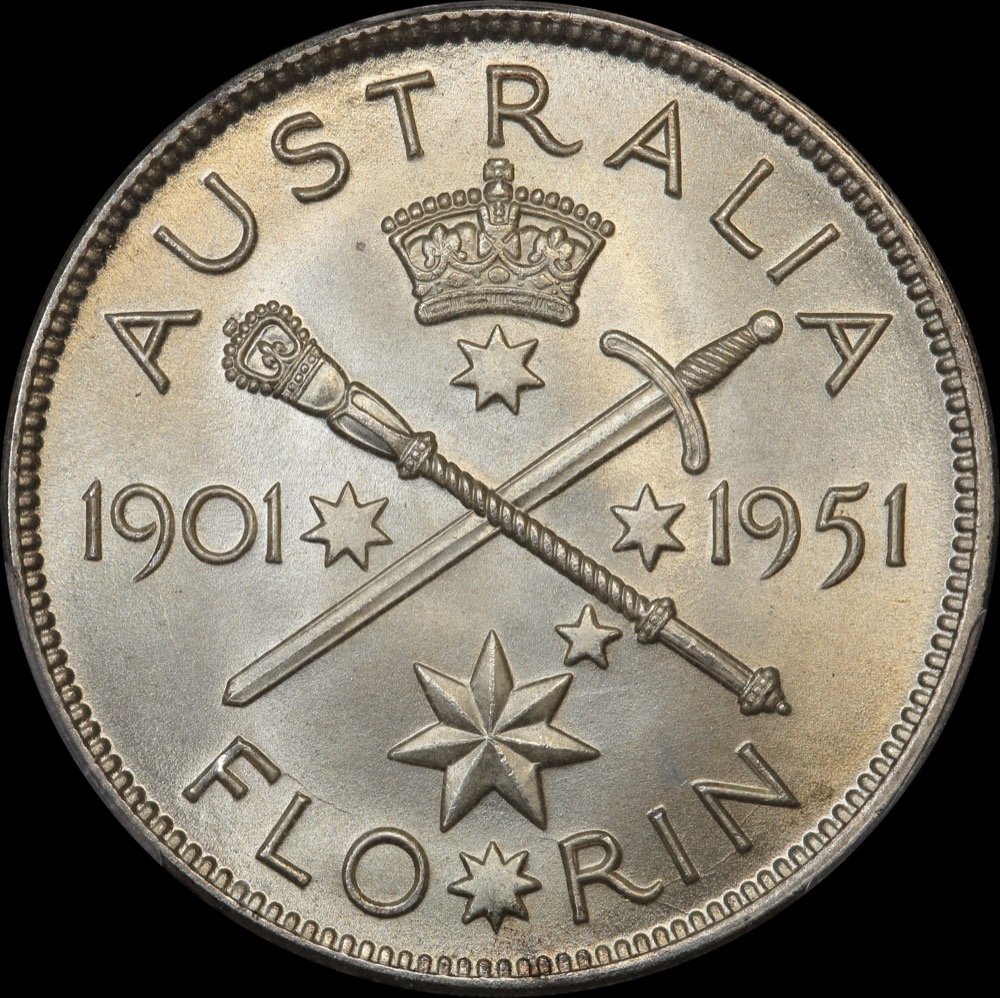 Australia's 1951 Federation Jubilee Florin