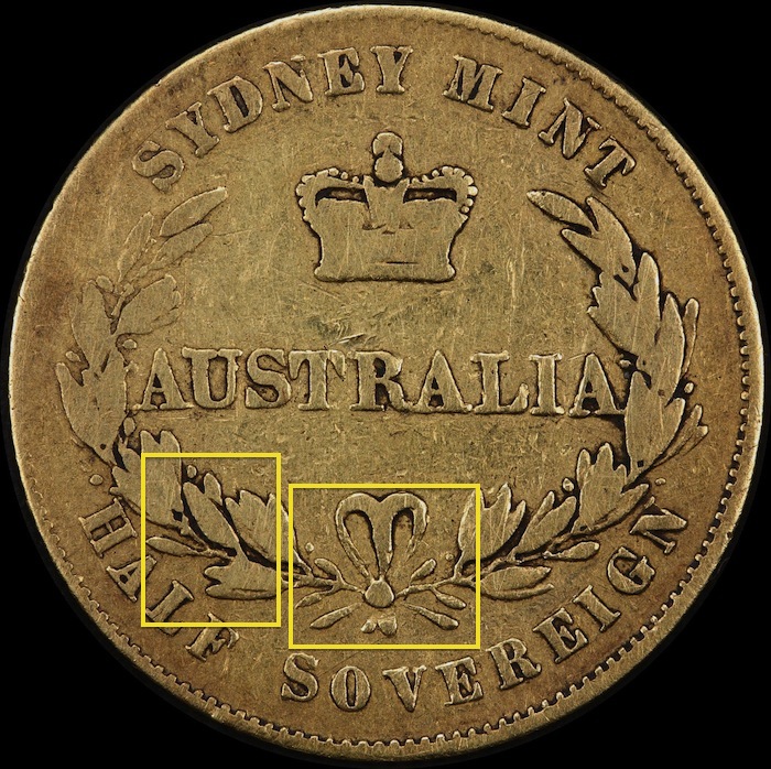Type 2 Sydney Mint Half Sovereign Reverse