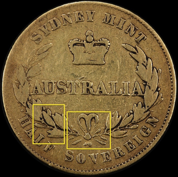 Type 2 Sydney Mint Half Sovereign Reverse