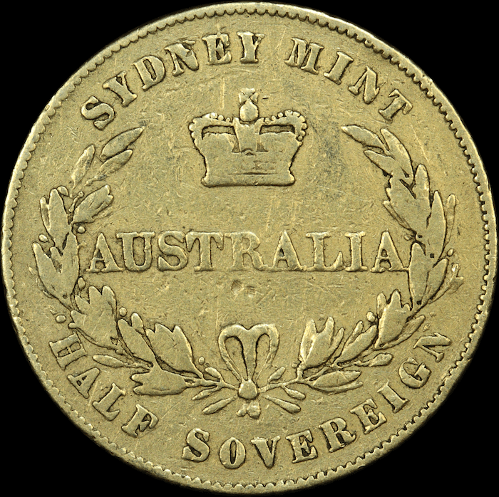 The 1861 Sydney Mint Half Sovereign With the Type 2 Reverse