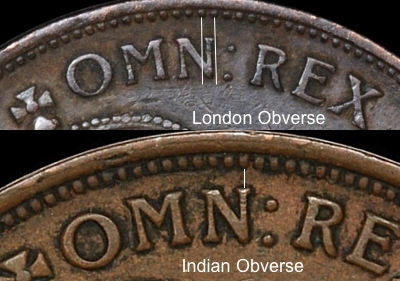 King George V Penny Master Obverse Types