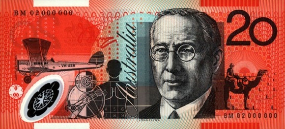 Australian $20 specimen/proof note