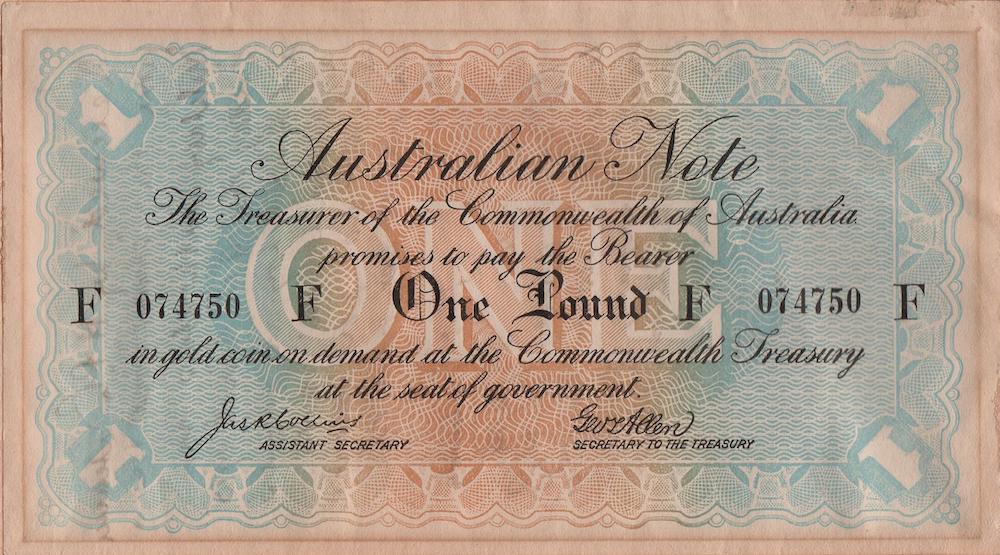 Australia's "Rainbow" Pound - Currency Directly Linked to WWI