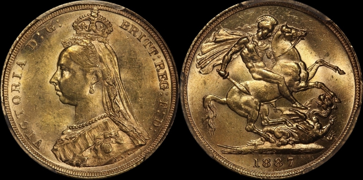 1887 Sydney Jubilee Head Sovereign