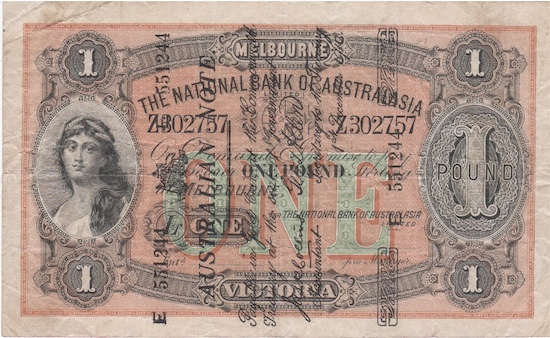Superscribed Bank Notes 1 Pound