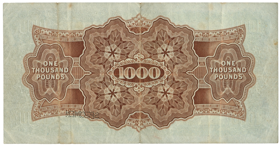 Australia Type Two One Thousand Pound Specimen Note