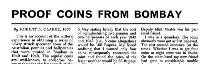 SANJ Article - Proof Coins from Bombay