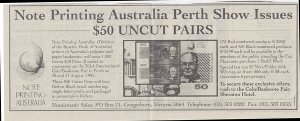 1994 Perth Coin Show