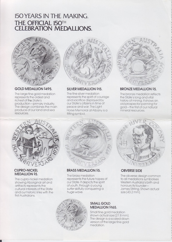 1979 Sesquicentennial Medal Brochure