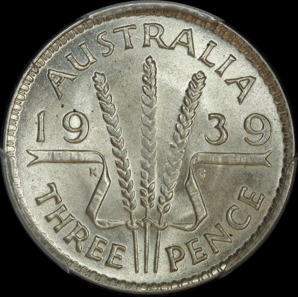 1939 Threepence Choice Unc (PCGS MS64) product image