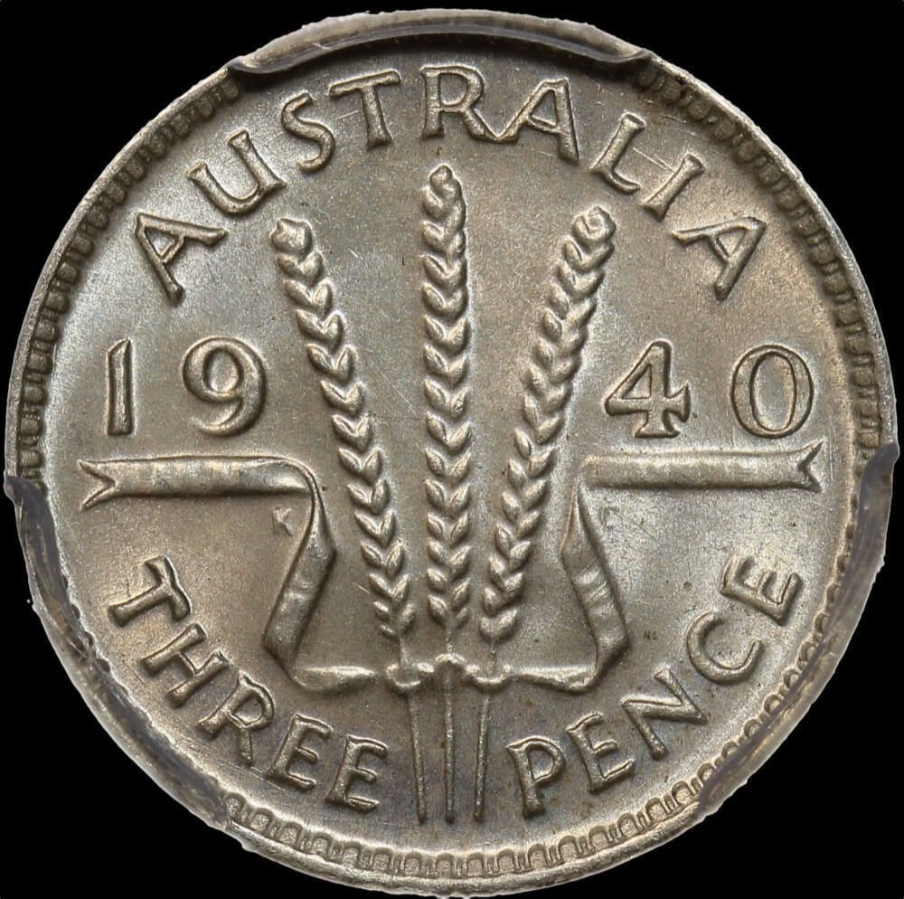 1940 Threepence Gem Unc (PCGS MS65) product image