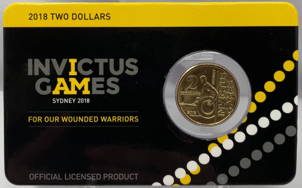 2018 2 Dollar Uncirculated Coin in Card Invictus Games | Sterling & Currency product image