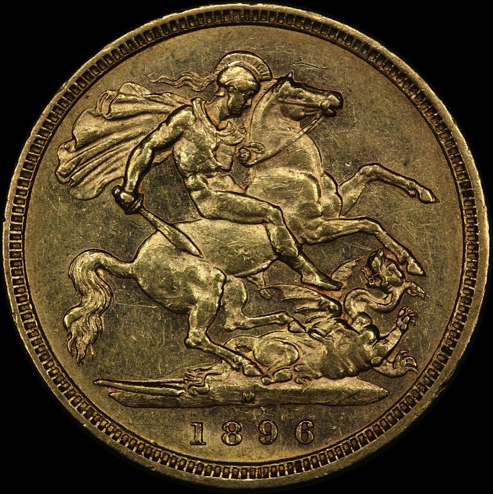 1896 Melbourne Veiled Head Half Sovereign Very Fine product image