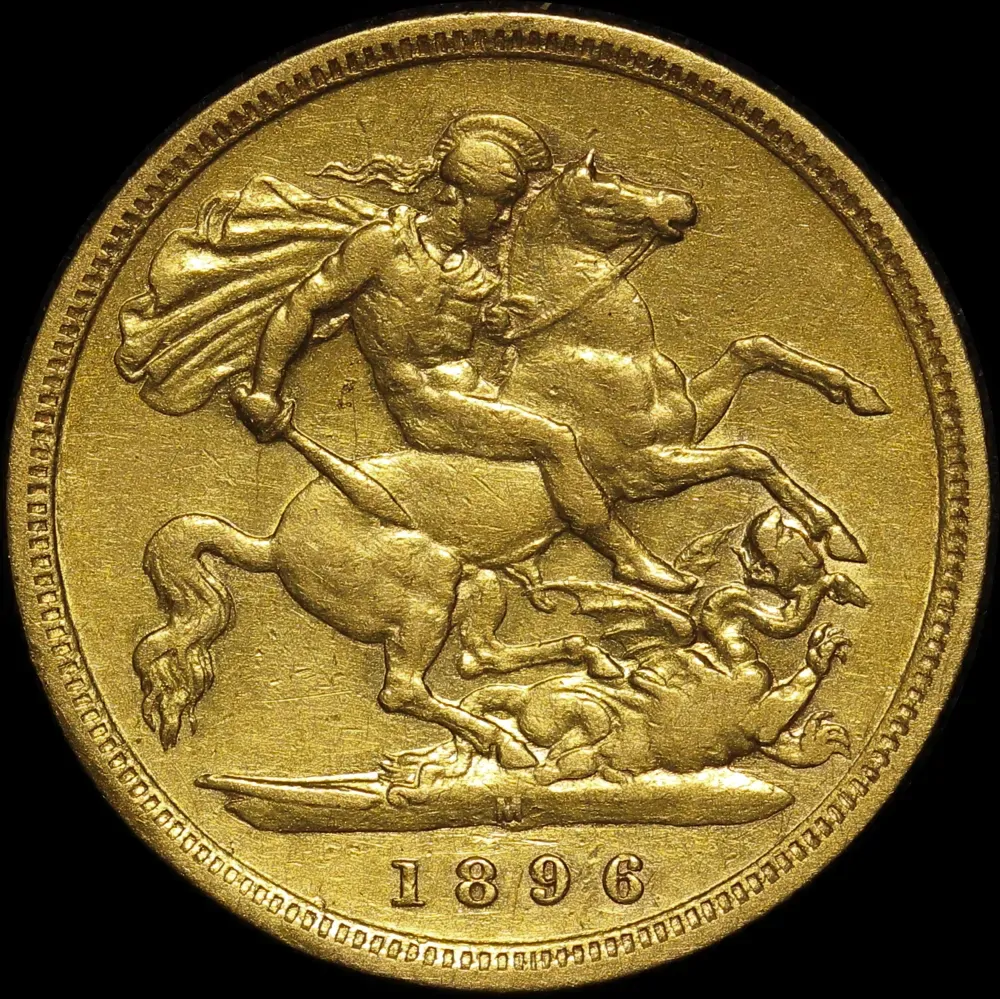 1896 Melbourne Veiled Head Half Sovereign Very Fine product image