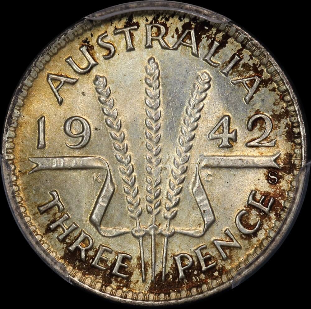 1942-S Threepence Choice Unc (PCGS MS64) product image