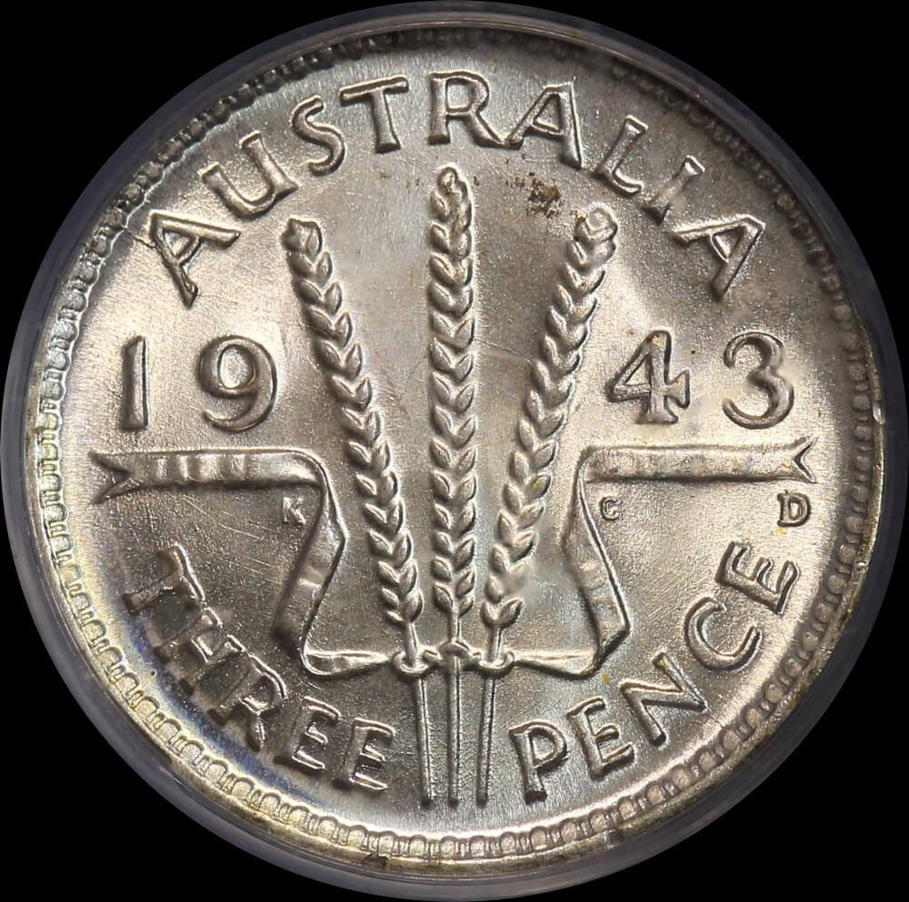 1943-D Threepence Gem Unc (PCGS MS65) product image