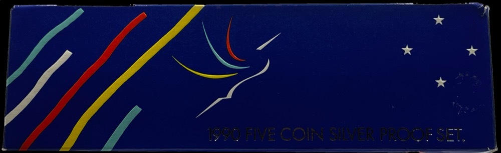 New Zealand 1990 5 Coin Silver Proof Set product image