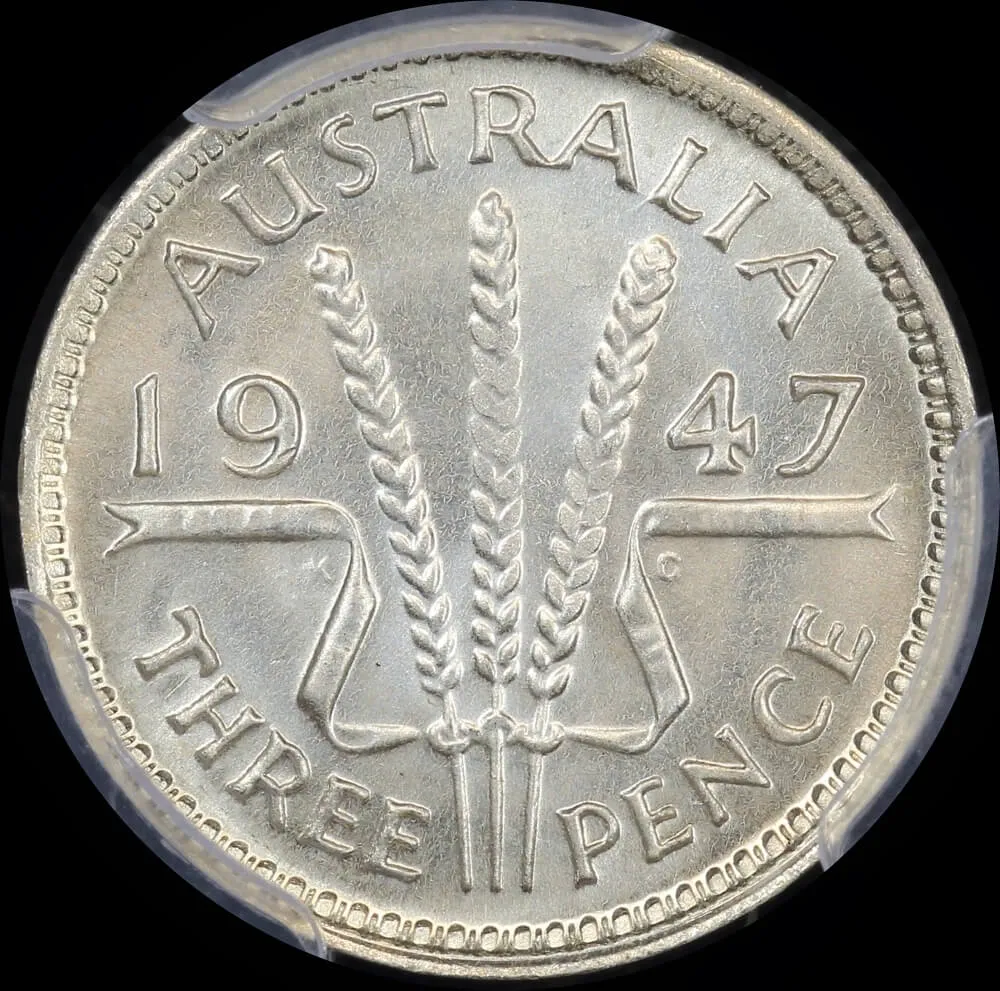 1947 Threepence Choice Unc (PCGS MS64) product image