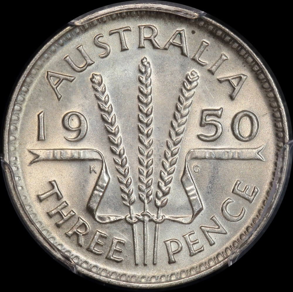 1950 Threepence Choice Unc (PCGS MS63) product image
