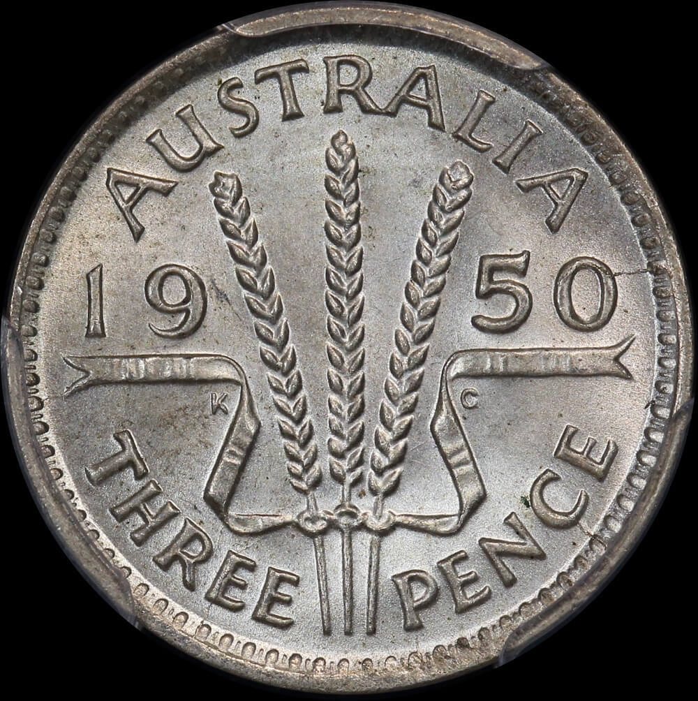 1950 Threepence Choice Unc (PCGS MS64) product image