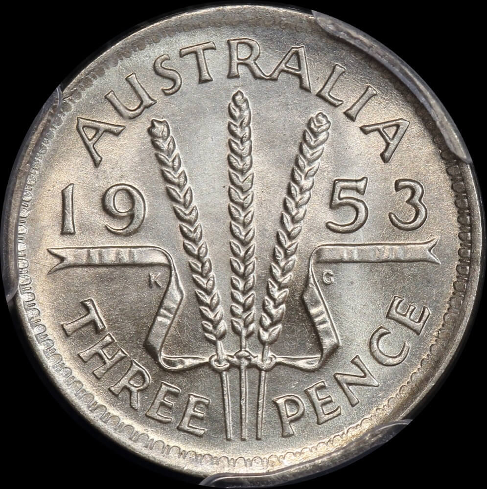 1953 Threepence Choice Unc (PCGS MS64) product image