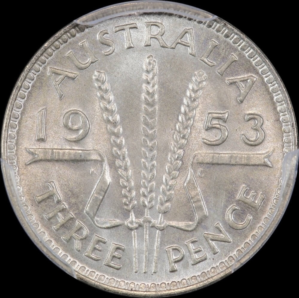 1953 Threepence Gem Unc (PCGS MS65) product image