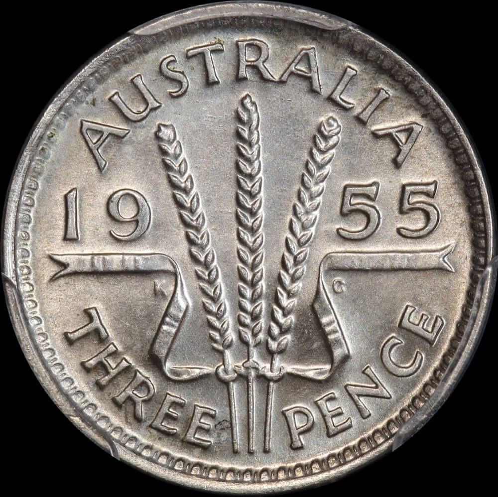 1955 Threepence Choice Unc (PCGS MS64) product image