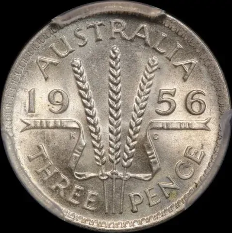1956 Threepence Choice Unc (PCGS MS64) product image