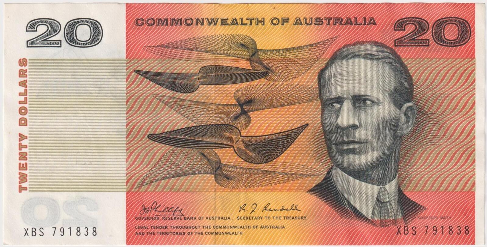 1968 $20 Note Phillips/Randall XBS First Prefix R403F about EF product image