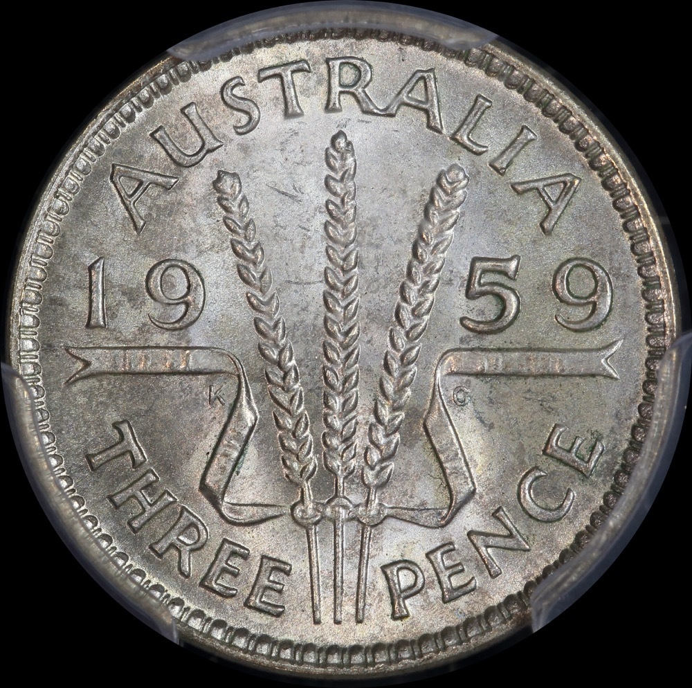 1959 Threepence Choice Unc (PCGS MS64) product image