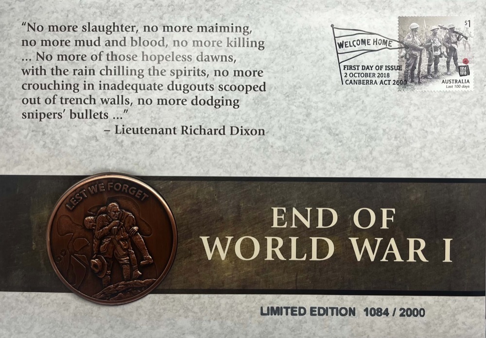 2018 End of World War I Medallion Cover product image