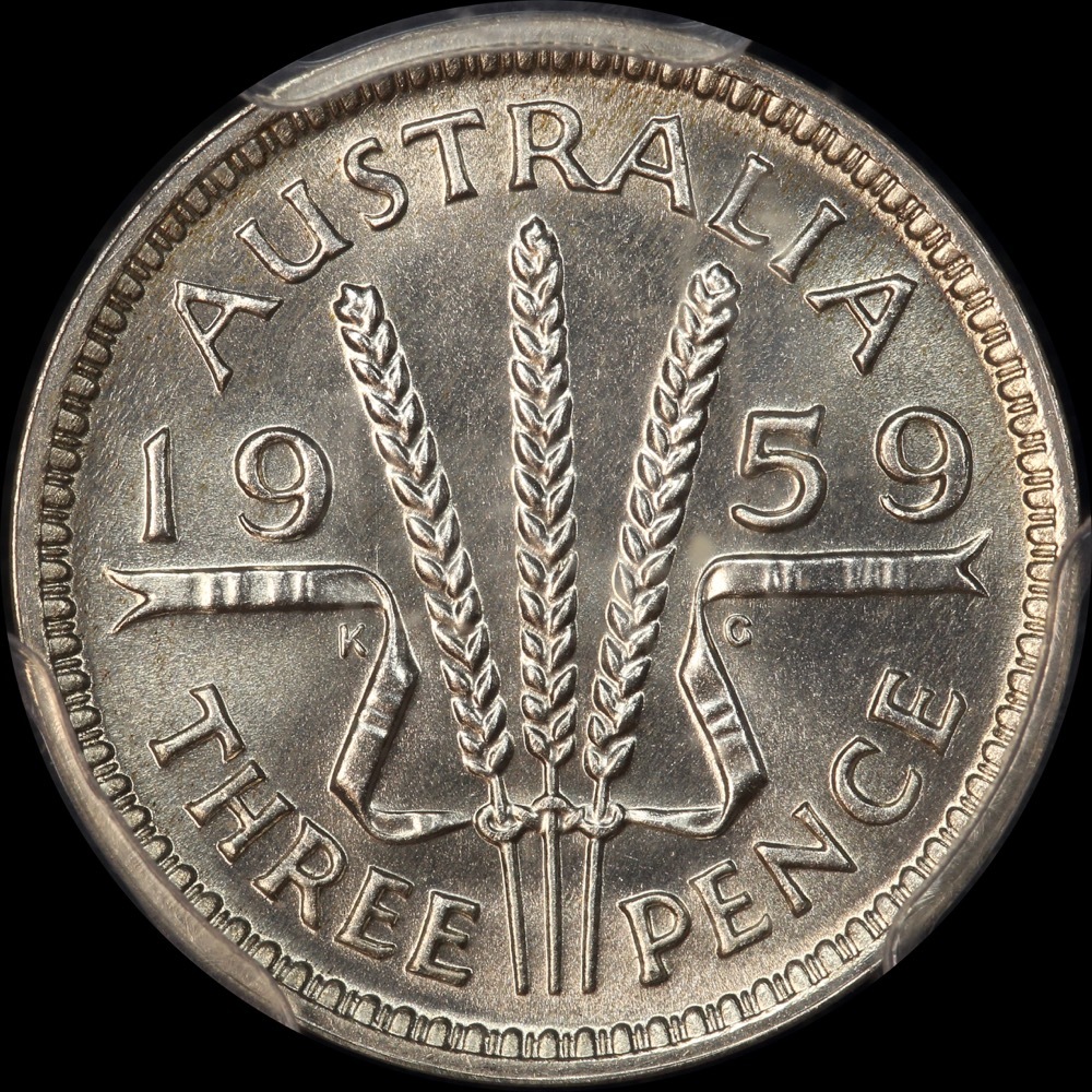 1959 Melbourne Proof Threepence PCGS PR67 product image