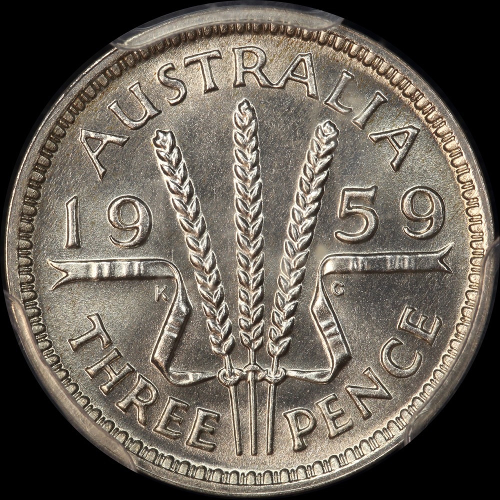 1959 Melbourne Proof Threepence PCGS PR67 product image