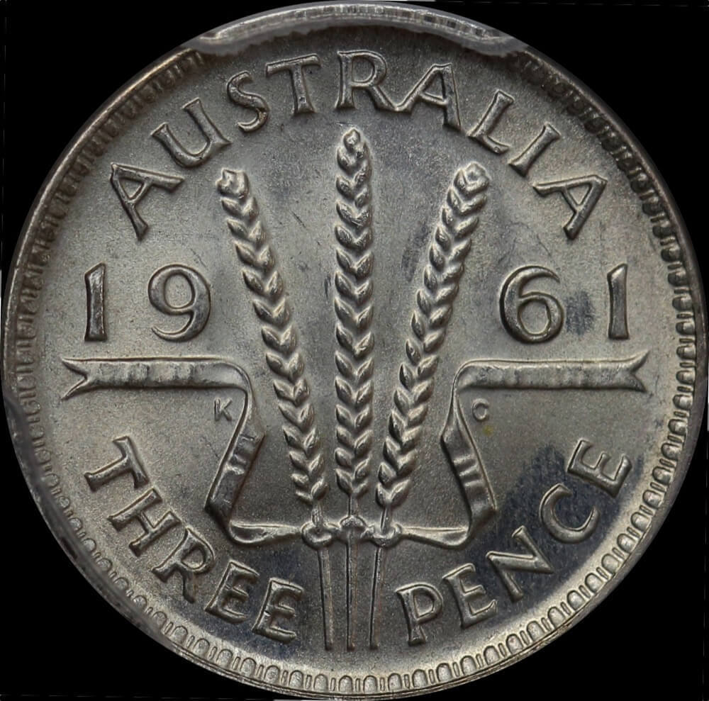1961 Threepence Gem Unc (PCGS MS65) product image